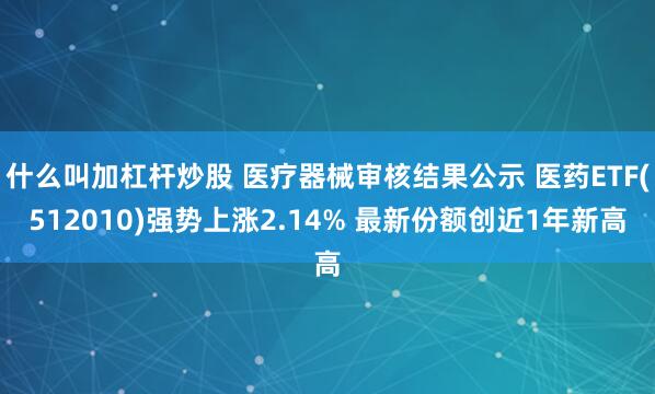 什么叫加杠杆炒股 医疗器械审核结果公示 医药ETF(512010)强势上涨2.14% 最新份额创近1年新高