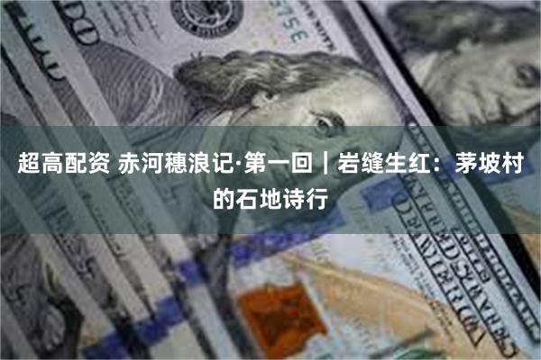 超高配资 赤河穗浪记·第一回｜岩缝生红：茅坡村的石地诗行