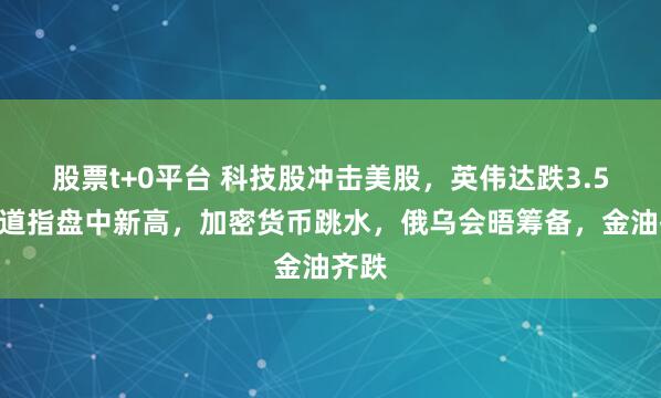 股票t+0平台 科技股冲击美股，英伟达跌3.5%，道指盘中新高，加密货币跳水，俄乌会晤筹备，金油齐跌